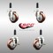 Service Caster 3 Inch 316SS Maroon Poly Swivel 7/8 Inch Expanding Stem Caster Brake SCC, 2PK SS316EX20S314-PPUB-MRN-2-TLB-2-78 - alternate 1